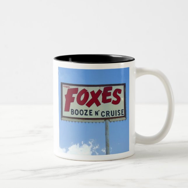 Café Em Dois Tons CRUZEIRO de N das BEBIDAS das RAPOSAS - caneca (Direita)