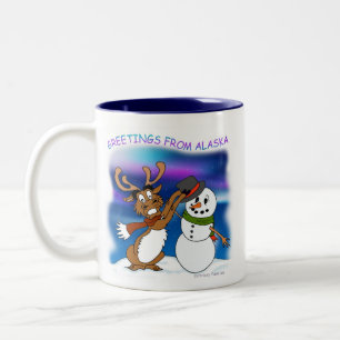 Café Em Dois Tons "Cumprimentos caneca de Alaska"