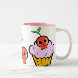 Café Em Dois Tons Cupcake mau e caneca má de Cherrys