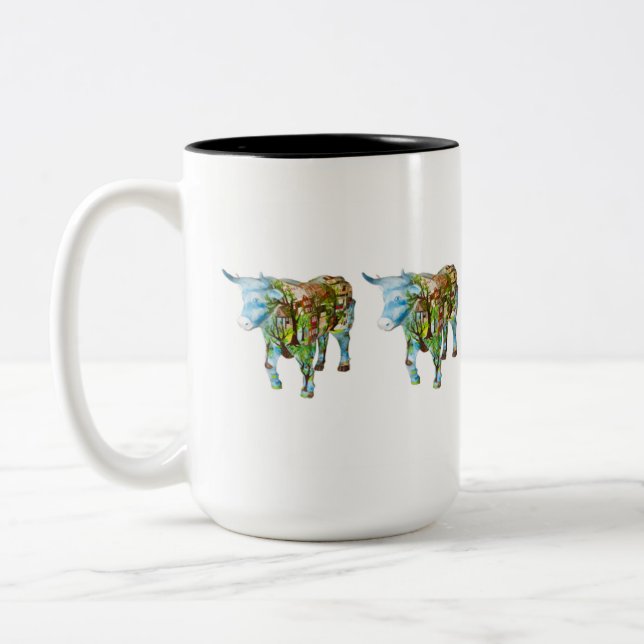 Café Em Dois Tons De "cidade Hopewell" caneca de 15 onças (Esquerda)