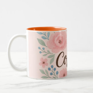 Café Em Dois Tons Design de Caneca Artística Colorida | Padrão Elega