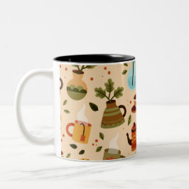 Café Em Dois Tons design de Caneca Clássico 