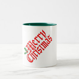 Café Em Dois Tons design de caneca de natal alegre