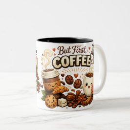 Café Em Dois Tons Design de caneca luxuoso da Ani Coffee para amante
