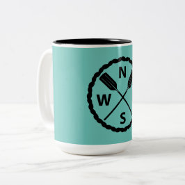 Café Em Dois Tons Design Paddle Explorer - Caneca de Duas Cores