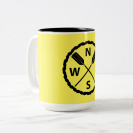 Café Em Dois Tons Design Paddle Explorer - Caneca de Duas Cores