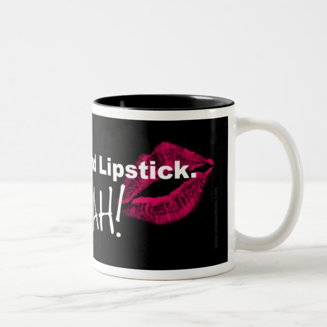 Café Em Dois Tons Deus, armas e batom Hooah! Caneca de Sarah Palin (Direita)
