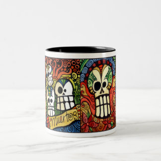 Café Em Dois Tons Dia do morto/Diâmetro de los Meurtos Caneca