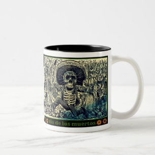Café Em Dois Tons Diâmetro De Los Muertos Caneca