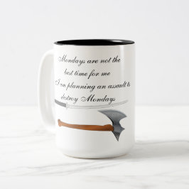 Café Em Dois Tons Diga NÃO à caneca de segunda-feira