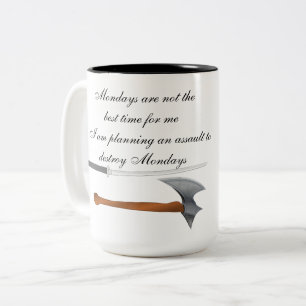 Café Em Dois Tons Diga NÃO à caneca de segunda-feira
