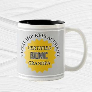 Café Em Dois Tons Diversão! Caneca de Substituição de Quadril Biônic