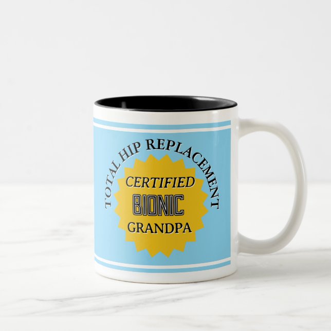 Café Em Dois Tons Diversão! Caneca de Substituição de Quadril Biônic (Direita)