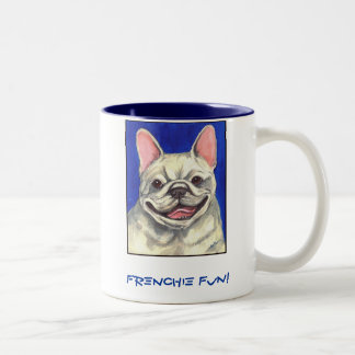 Café Em Dois Tons Divertimento de Frenchie! Caneca