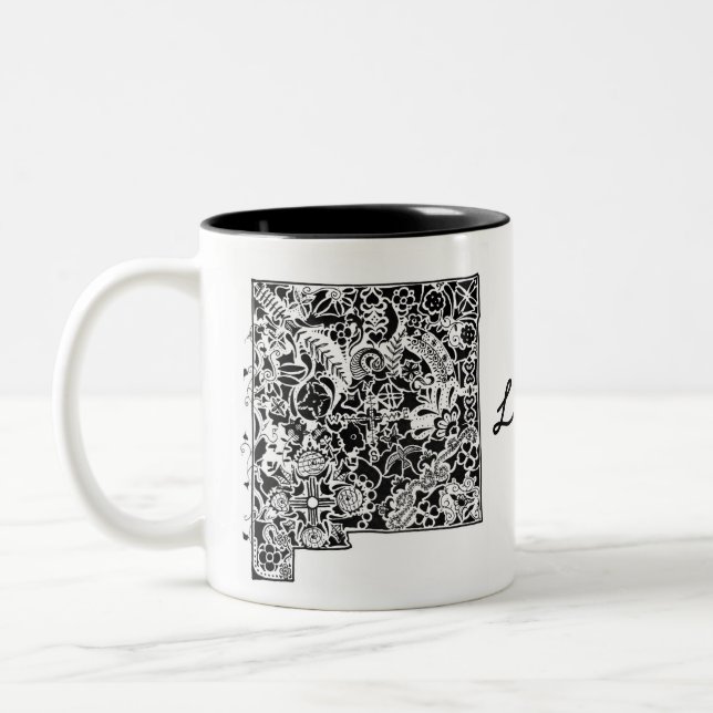 Café Em Dois Tons Do "a caneca de New mexico amor" (Esquerda)