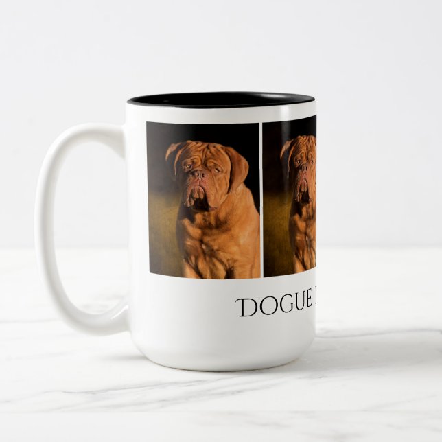 Café Em Dois Tons Dogue de Bordéus Caneca (Esquerda)