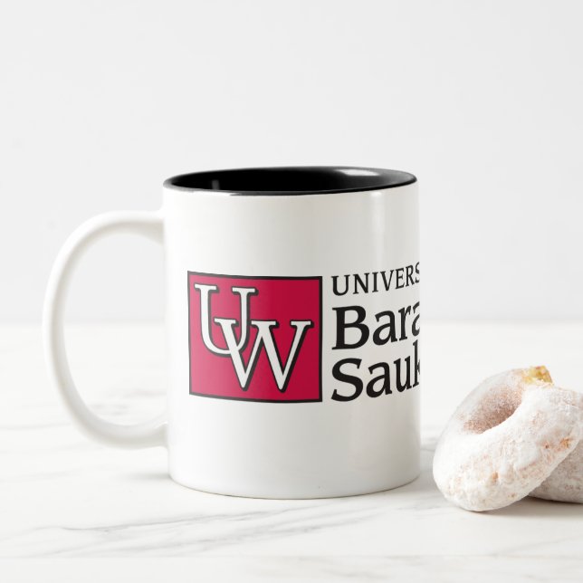 Café Em Dois Tons Dois-Tom caneca de 11 onças (Com Donut)