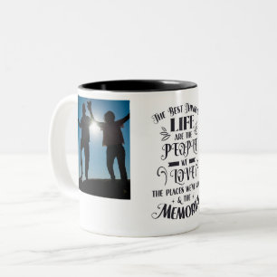 Café Em Dois Tons Duas fotos personalizadas caneca de fotos com as m