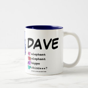 Café Em Dois Tons e.e.h.r…? Caneca destro de Dave