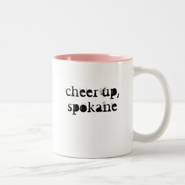 Café Em Dois Tons elogio acima, CANECA de spokane (Direita)