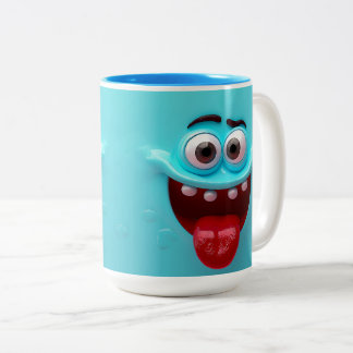 Café Em Dois Tons Envoltório de Caneca 3D, Envoltório de Caneca 3D E