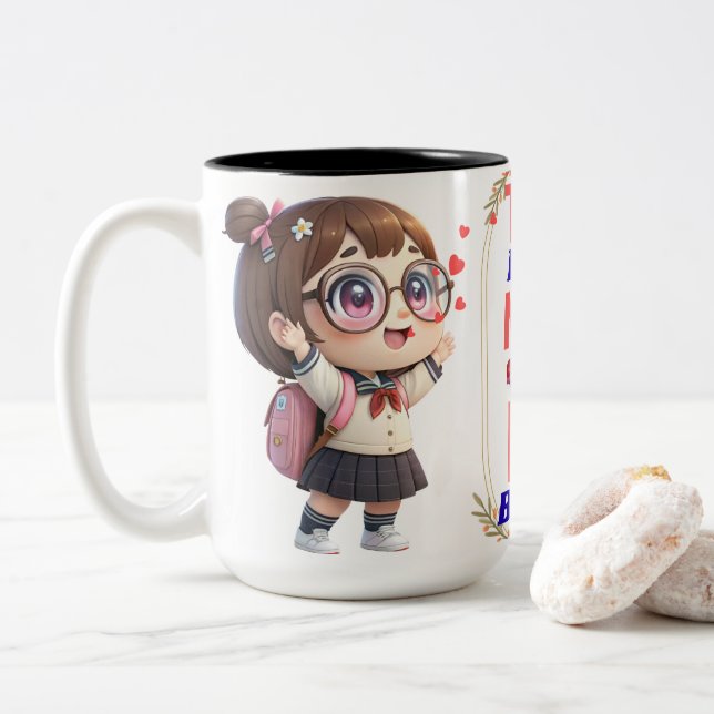 Café Em Dois Tons Envoltório de caneca melhor amigo de todos os temp (Com Donut)