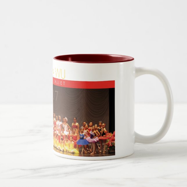 Café Em Dois Tons Escola de Ming-Hai Wu da caneca do balé (Direita)