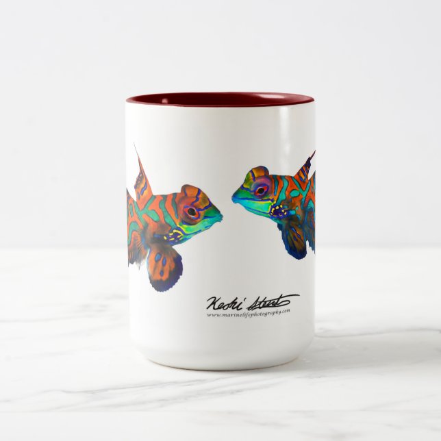 Café Em Dois Tons Esplêndida caneca de mandarino, Synchiropus splend (Centro)