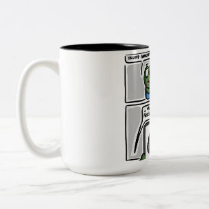 Café Em Dois Tons Esta caneca de design de meme estilo cômico engraç