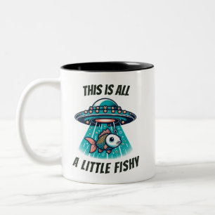 Café Em Dois Tons Esta é uma caneca de nave espacial OVNI suspeita
