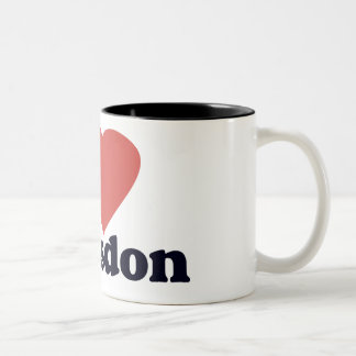 Café Em Dois Tons Eu amo a caneca 2 de Earlsdon