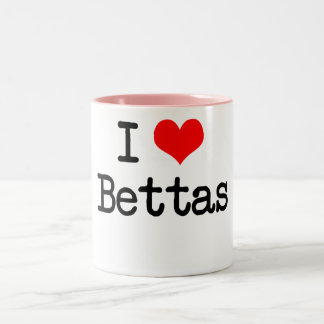 Café Em Dois Tons Eu amo a caneca de Bettas