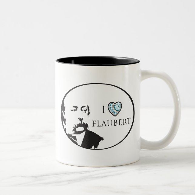 Café Em Dois Tons Eu amo a caneca de Flaubert (Direita)