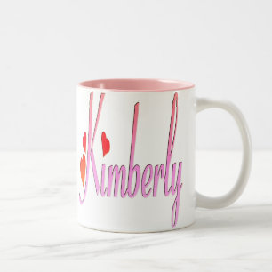 Café Em Dois Tons Eu amo a caneca de Kimberly