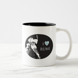 Café Em Dois Tons Eu amo a caneca de Rumi