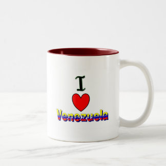 Café Em Dois Tons Eu amo a caneca de Venezuela