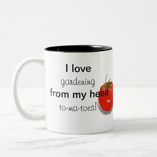 Café Em Dois Tons Eu amo jardinar de minha caneca principal dos (Esquerda)