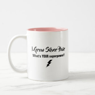 Café Em Dois Tons Eu cresço a caneca de prata do cabelo