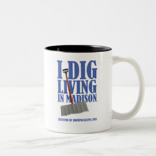 Café Em Dois Tons EU ESCAVO A VIDA na caneca do blizzard de ISON