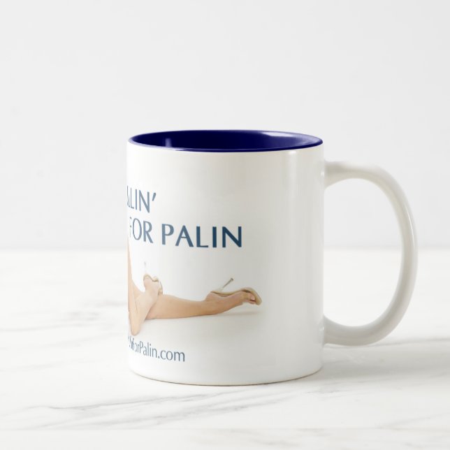 Café Em Dois Tons Eu sou Pullin para a caneca de Palin (Direita)