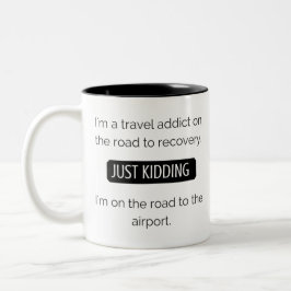 Café Em Dois Tons Eu sou um viciado do viagem caneca de 325 ml