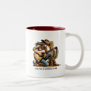Café Em Dois Tons Eu toco para uma plateia de uma caneca