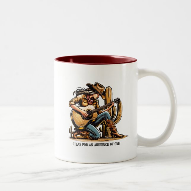 Café Em Dois Tons Eu toco para uma plateia de uma caneca (Direita)