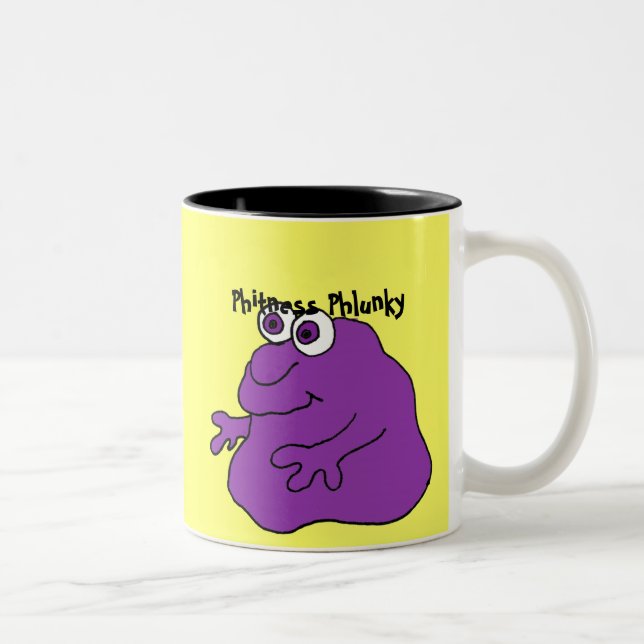 Café Em Dois Tons FB caneca da gota de Phitness Phlunky (Direita)
