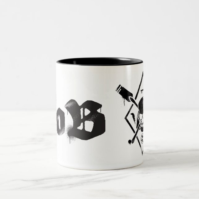 Café Em Dois Tons Filhos de Ben - caneca de Spraypaint (Centro)