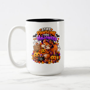 Café Em Dois Tons Fique Incrível Neste Halloween Caneca de Raposa Fo
