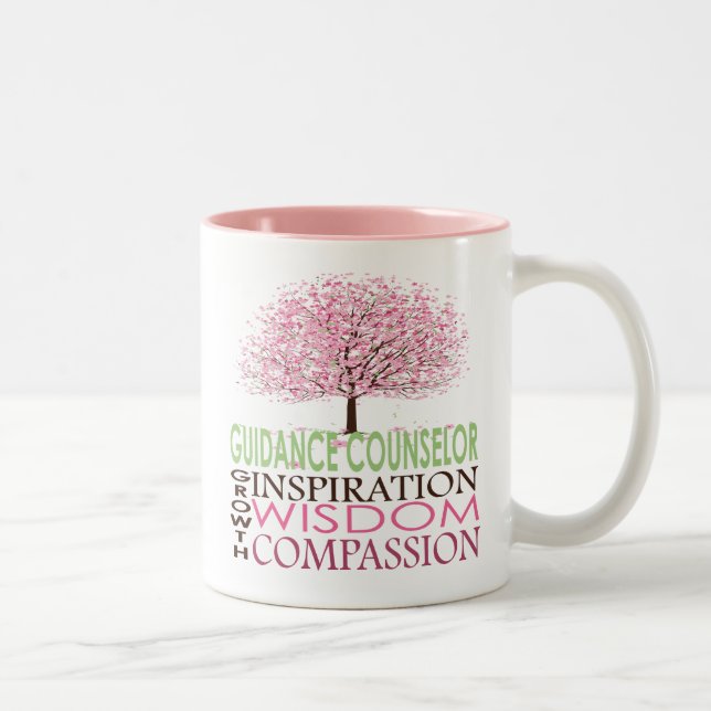 Café Em Dois Tons Flores de cerejeira da caneca do conselheiro da (Direita)