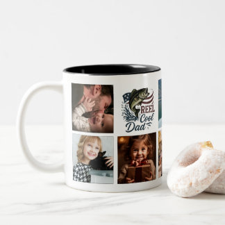 Café Em Dois Tons Foto personalizada do Pai Reel Legal, caneca de pe