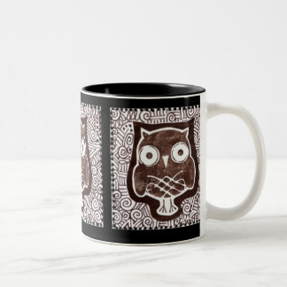 Café Em Dois Tons Fundo do preto da caneca de matéria têxtil da