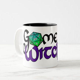 Café Em Dois Tons Game On WITCHES - Texto preto - caneca de 11oz